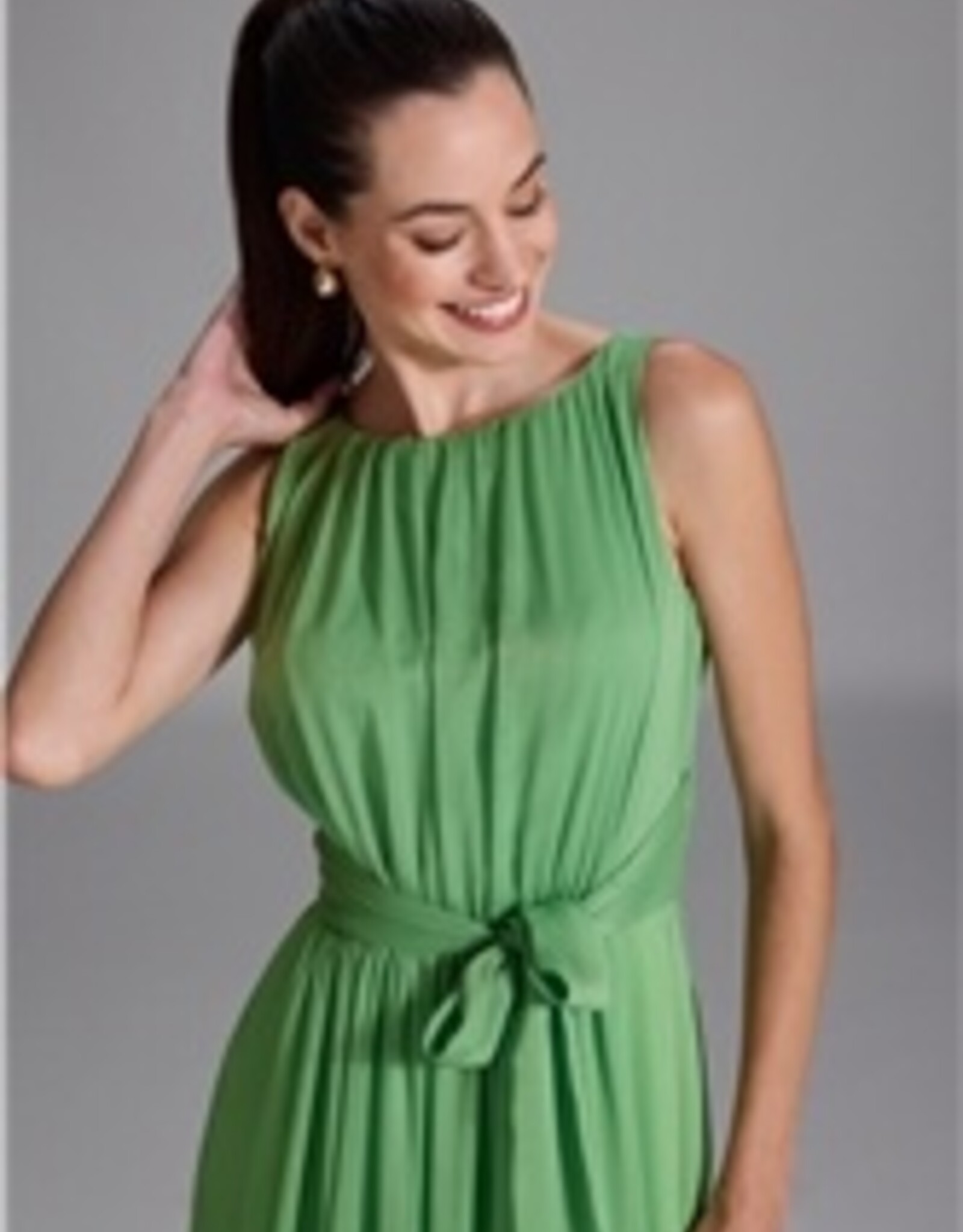 Swing Lange Jurk Crinkle Chiffon Apple Green