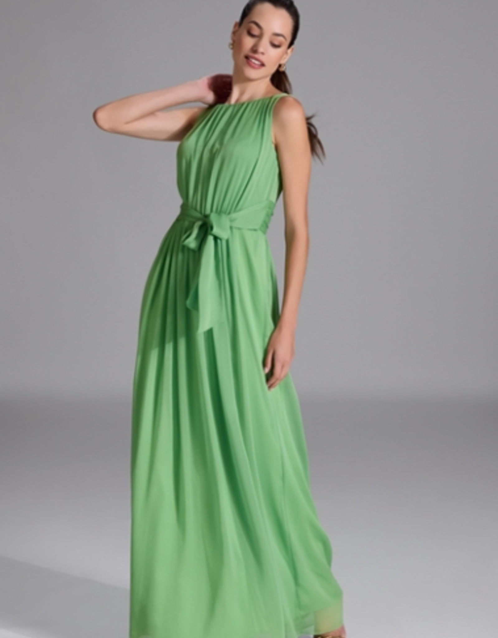 Swing Lange Jurk Crinkle Chiffon Apple Green