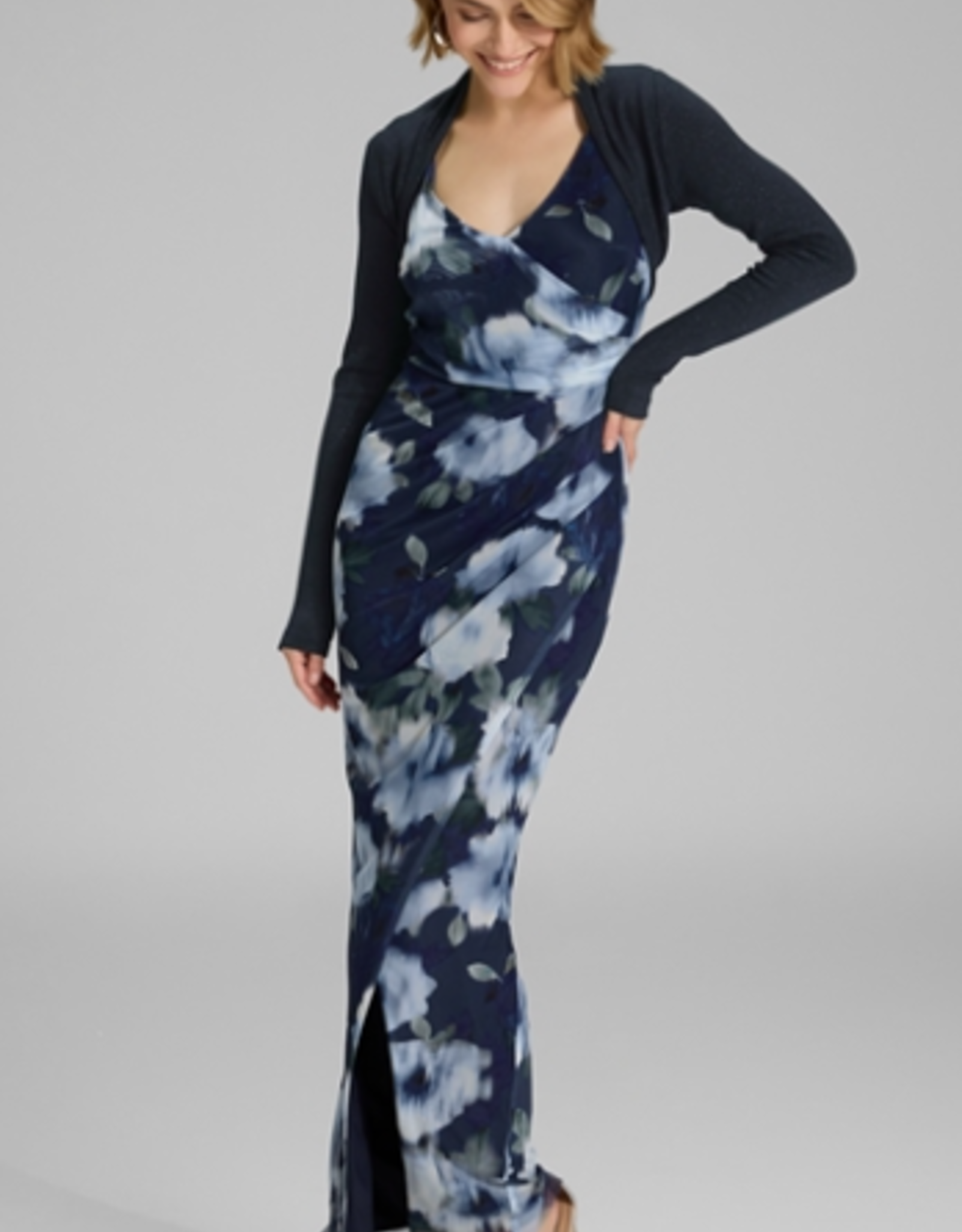 Swing Jurk VH Mouwloos Spilt Voor Print  Navy/Multi