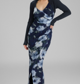 Swing Jurk VH Mouwloos Spilt Voor Print  Navy/Multi