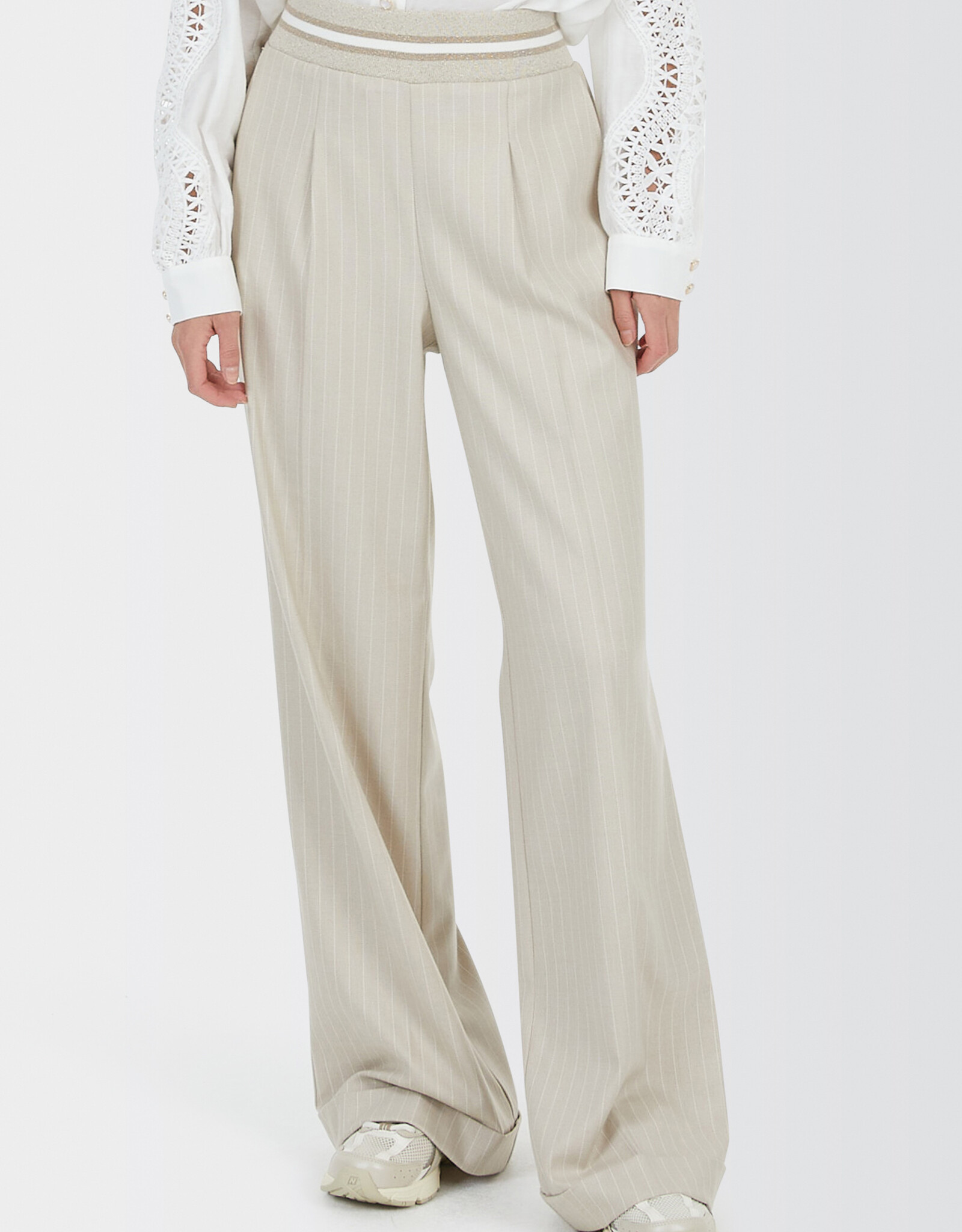 Marc Aurel Pantalon Krijtstreep Biscuit Varied