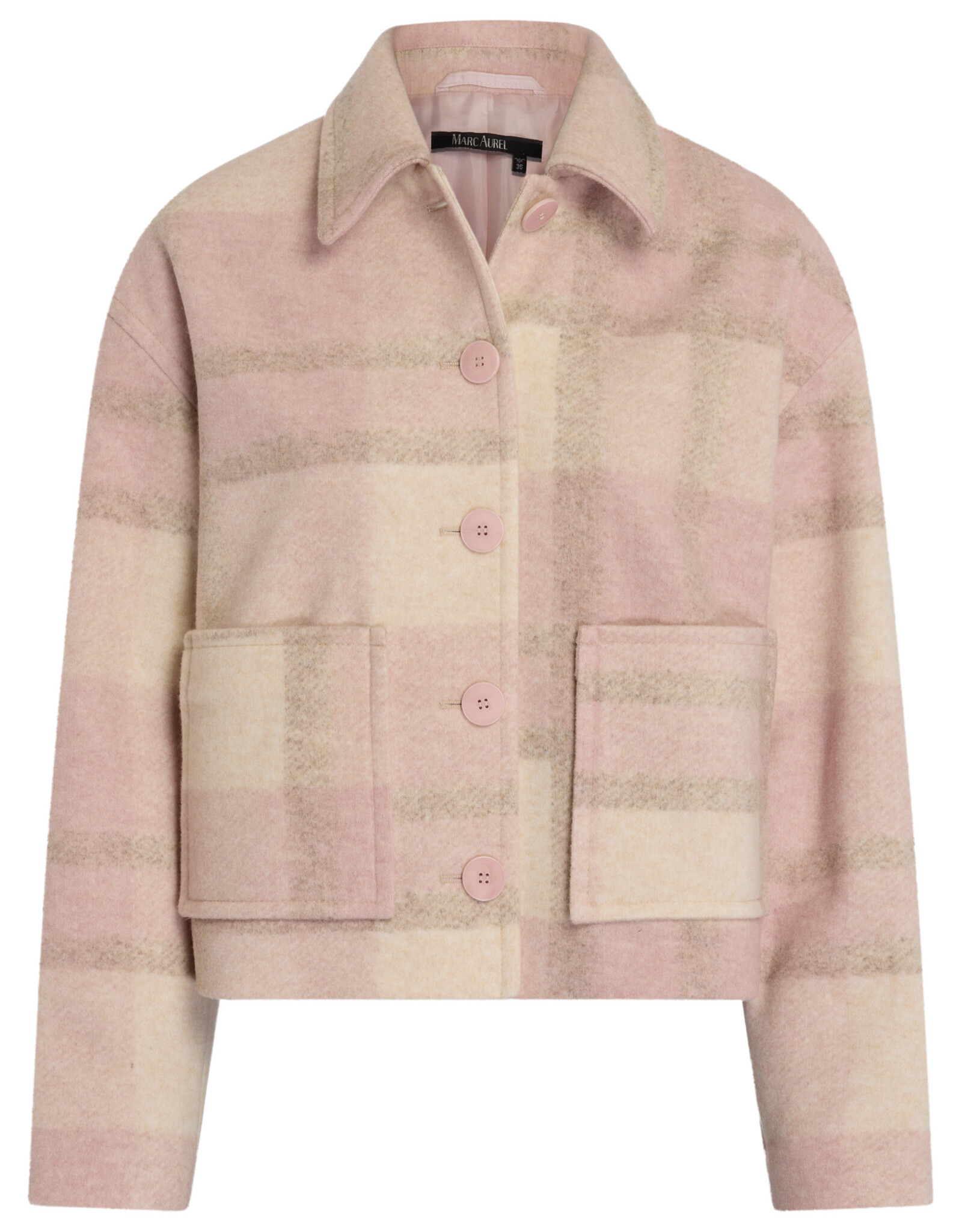 Marc Aurel Jasje Kort Ruit Rose/Beige/Grijs