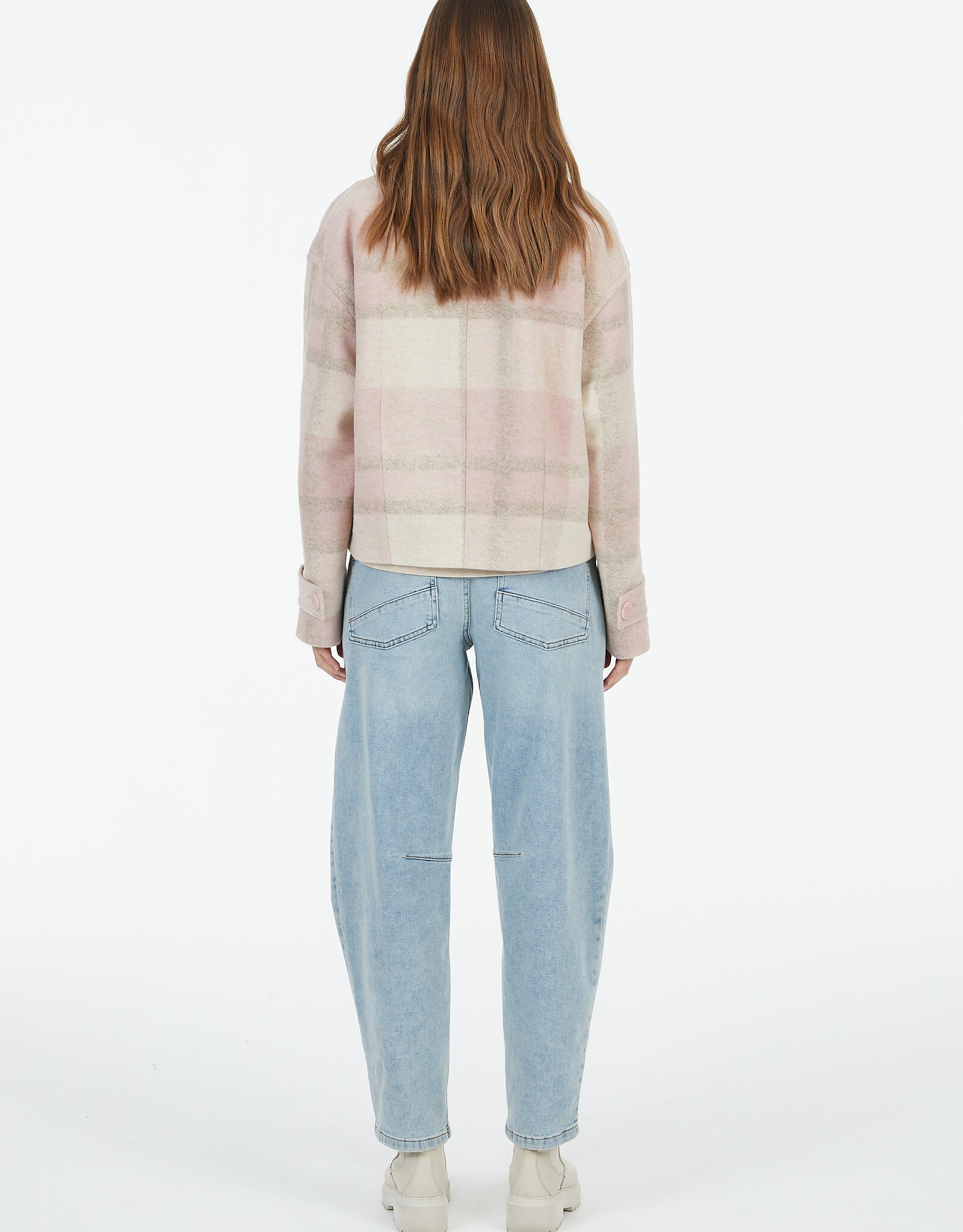 Marc Aurel Jasje Kort Ruit Rose/Beige/Grijs