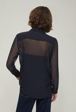 PENNYBLACK Blouse Agone Blue Transparant Met Aplicatie