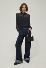 PENNYBLACK Blouse Agone Blue Transparant Met Aplicatie