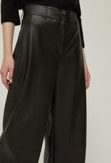 PENNYBLACK Pantalon Lord Vegan Leather Rechte Pijp Black