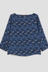 PENNYBLACK Top Blouse Orario Blue Print