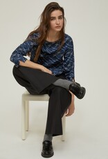PENNYBLACK Top Blouse Orario Blue Print