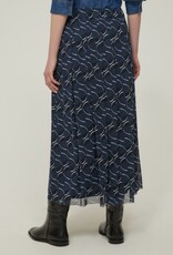 PENNYBLACK Plissee Rok Rafia Blauw