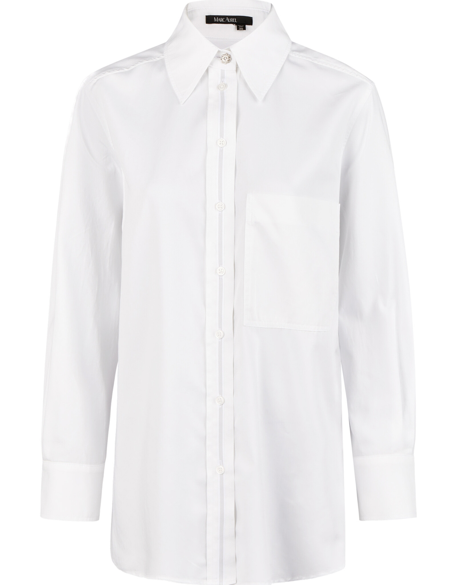 Marc Aurel Blouse Met Bies Wit