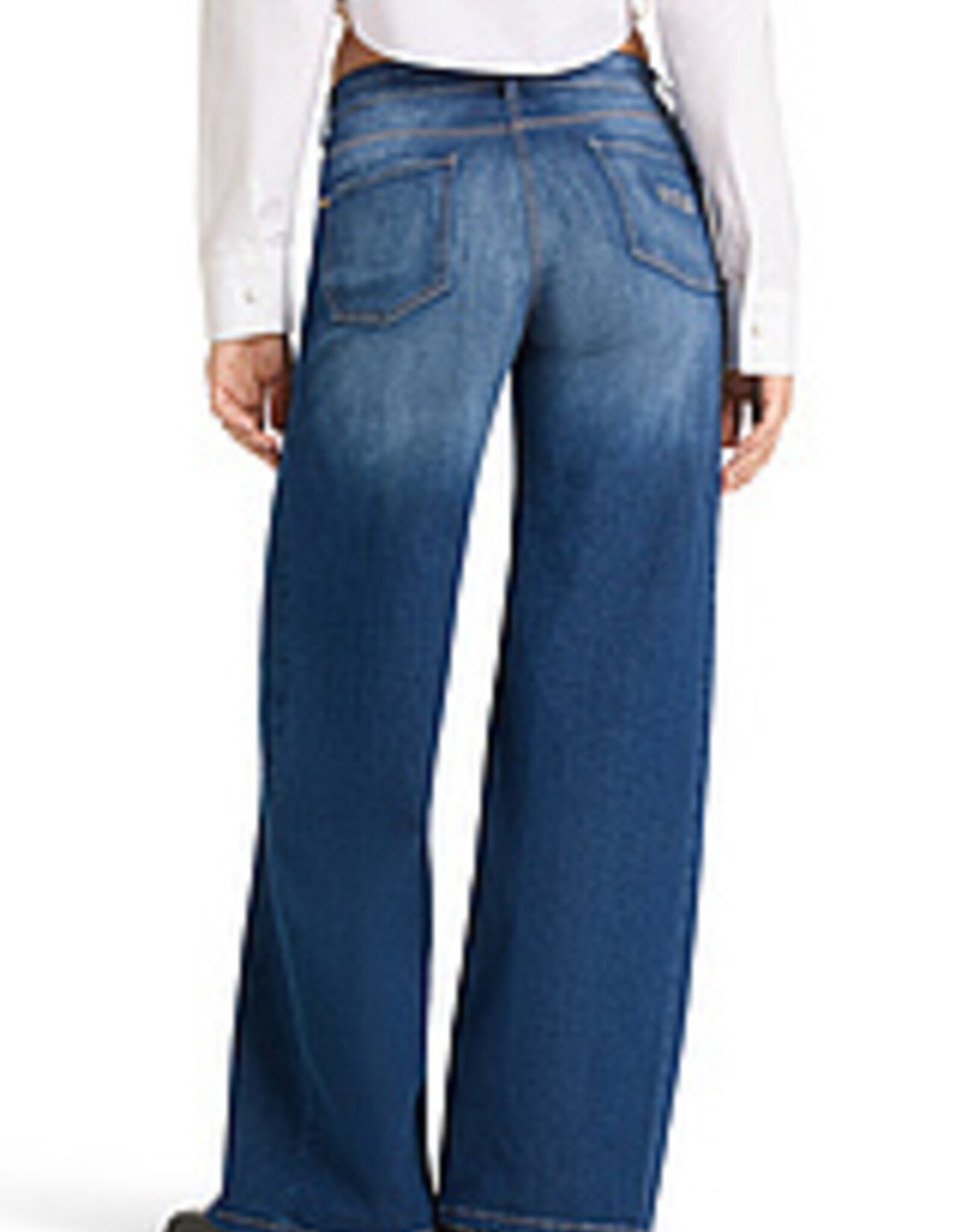 Cambio Jeans Palazzo Patch Applikation Lefthand Stoned