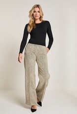 Para MI Pantalon Mira Knitted Jacquars Zigzag Ecru