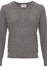 Leo&Ugo Pullover V Hals Grijs Melange met Glitter Leo&Ugo Pullover V Hals Grijs Melange met Glitter