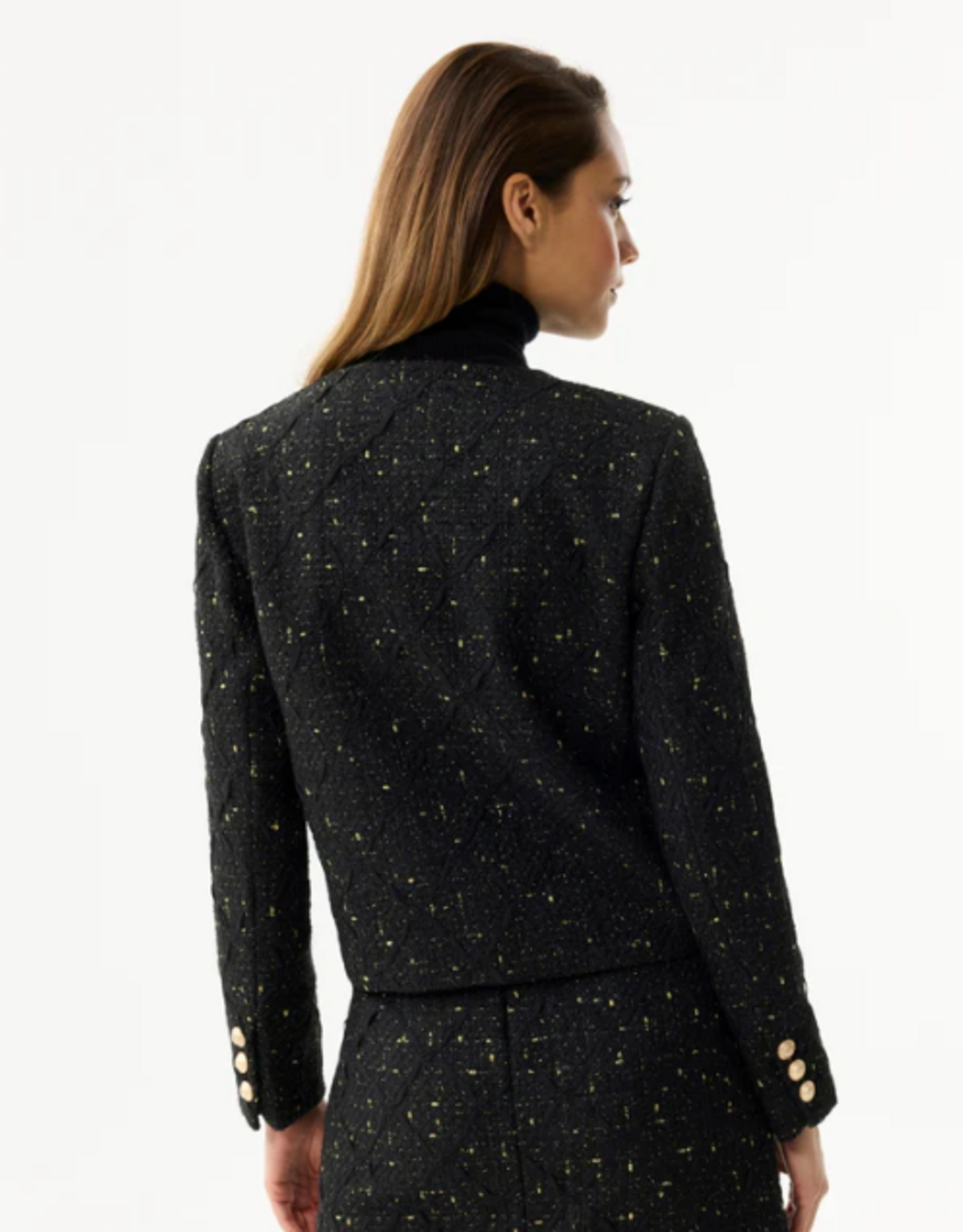 Leo&Ugo JasjeTweed Goude Knopen Zwart
