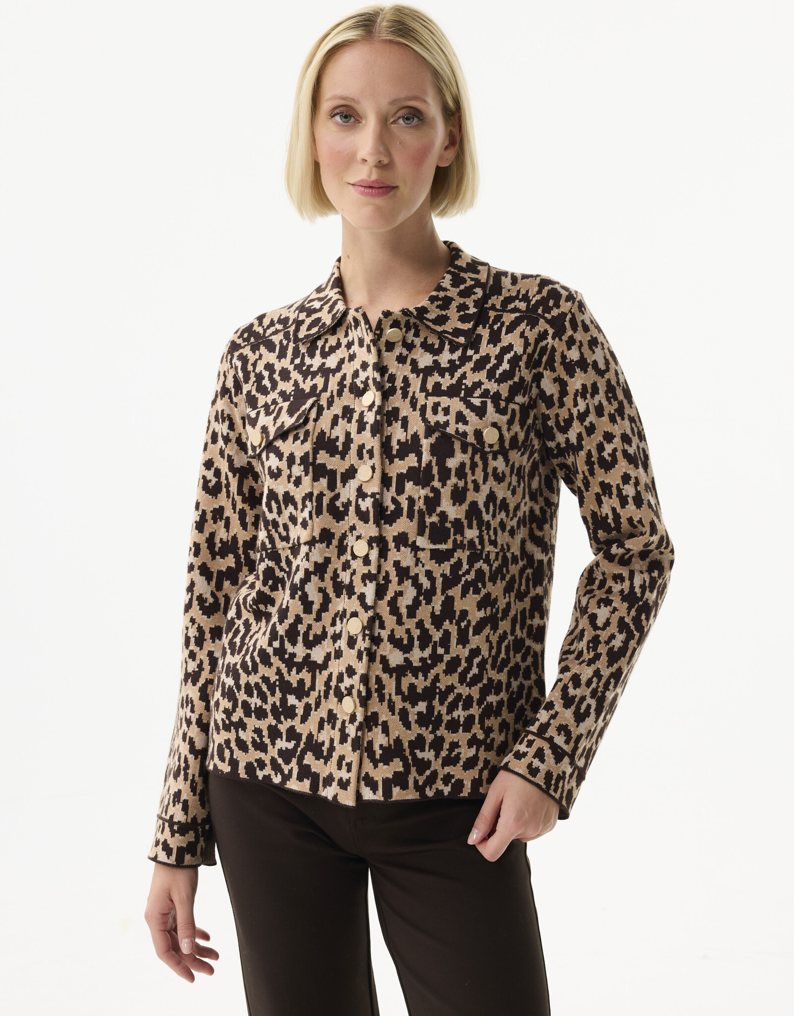 Leo&Ugo Vest/Jasje Panterprint Bruin/Camel