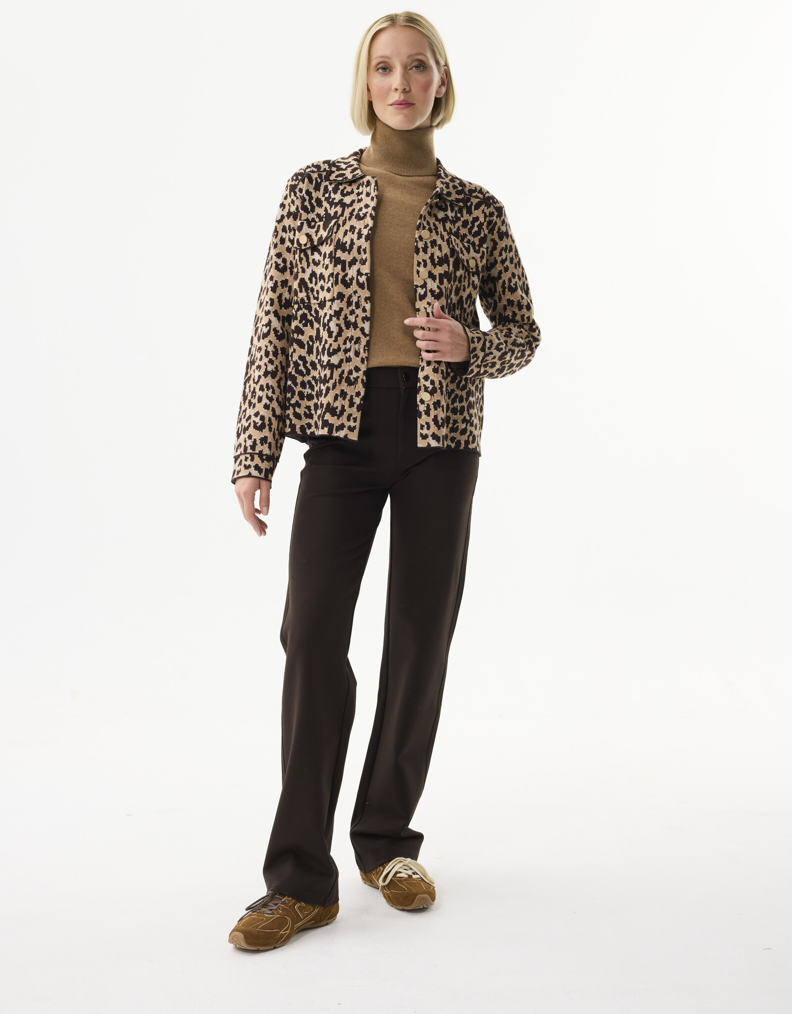 Leo&Ugo Vest/Jasje Panterprint Bruin/Camel