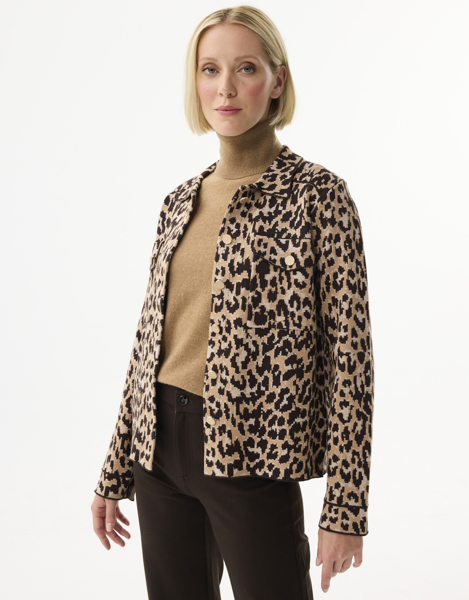 Leo&Ugo Vest/Jasje Panterprint Bruin/Camel