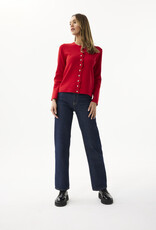 Leo&Ugo Vest Uni Schelpenrand Rood