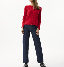 Leo&Ugo Vest Uni Schelpenrand Rood