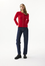 Leo&Ugo Vest Uni Schelpenrand Rood