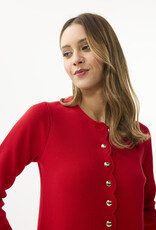 Leo&Ugo Vest Uni Schelpenrand Rood