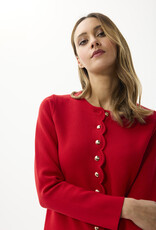 Leo&Ugo Vest Uni Schelpenrand Rood