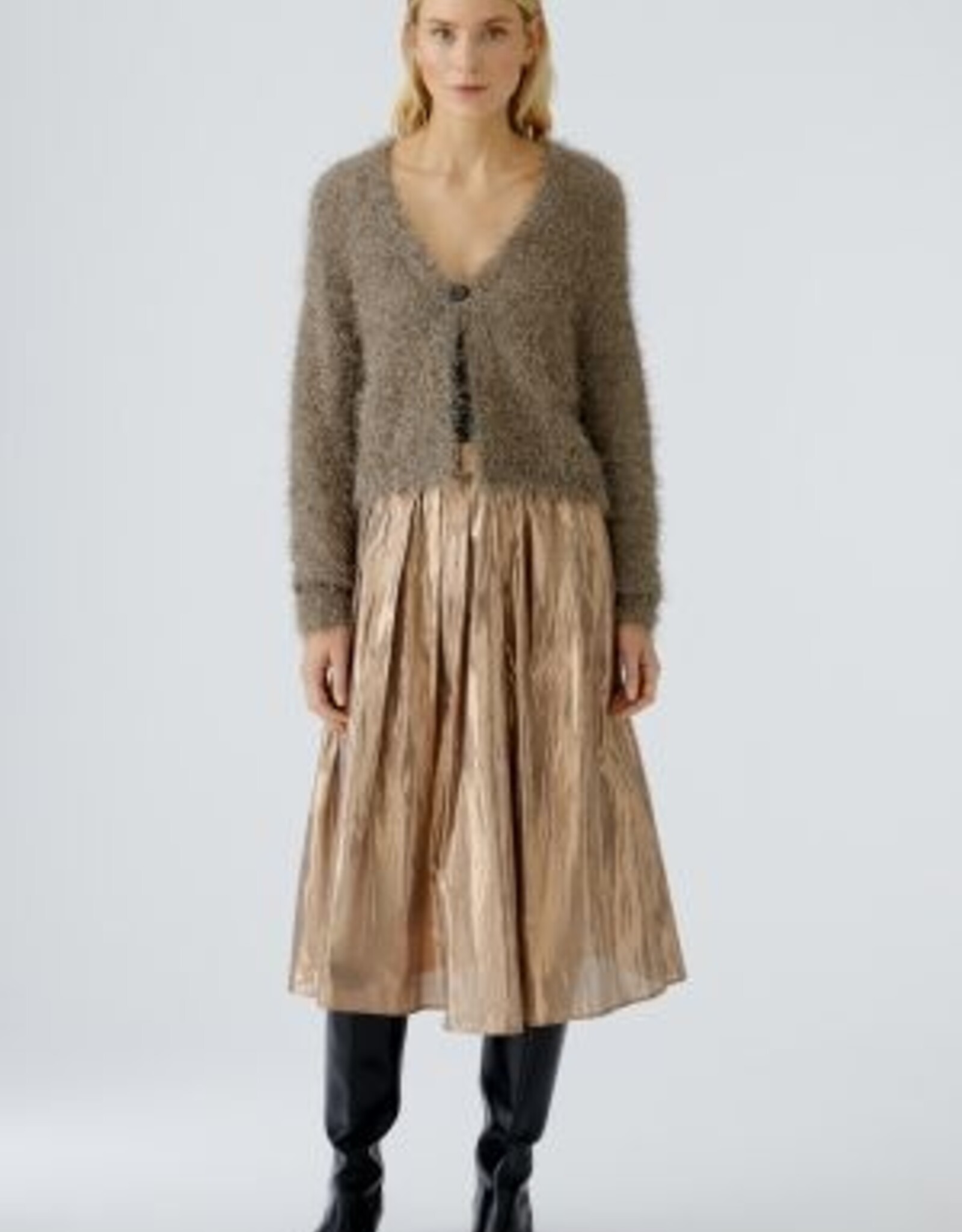 Oui Vest  Kort Smokey Taupe