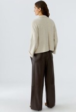 Oui Vest Polo Kraag Beige Met Zakken