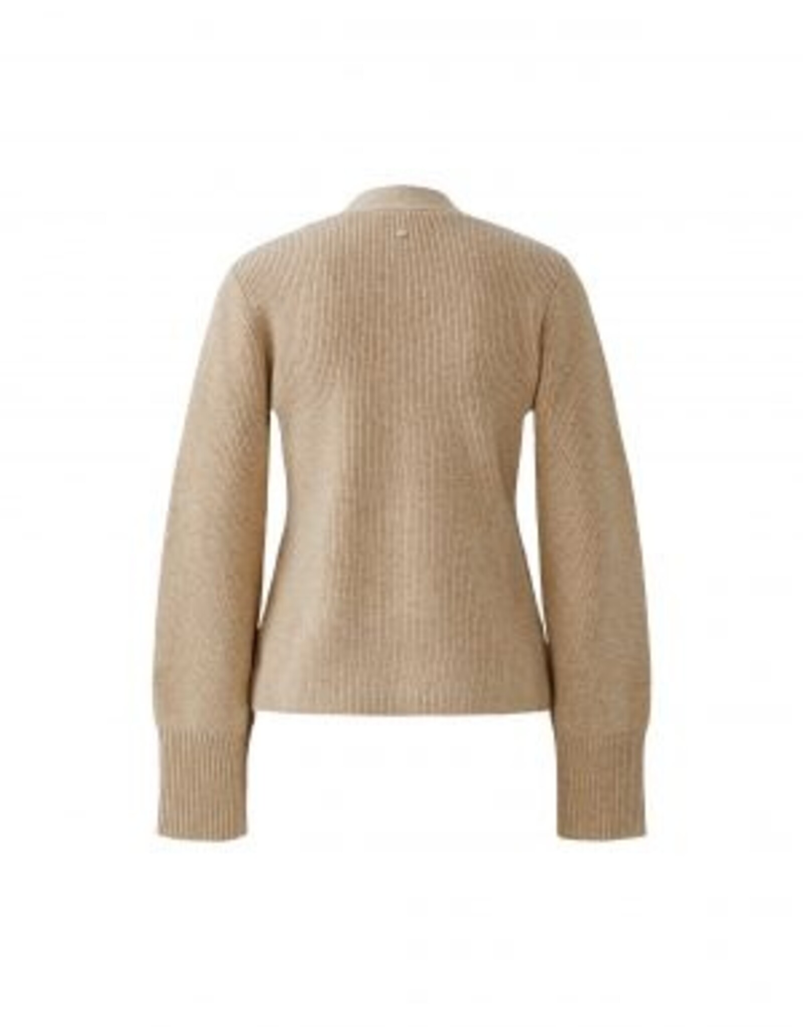 Oui Vest V Hals Beige Melee