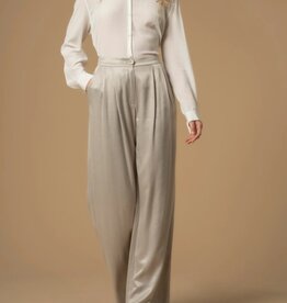 Kocca Pantalon Dolina Glans Satijn Grijs