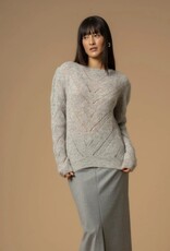 Kocca Pullover Auriga Ajour gebreid L Grijs