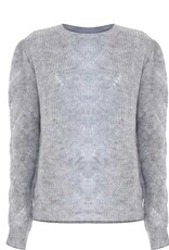Kocca Pullover Auriga Ajour gebreid L Grijs