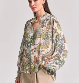 Princess goes Hollywood Blouse Smoke Flower Paisley Offwhite