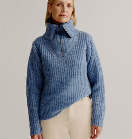Josephine &CO Pullover Liesbeth Met Ritskraag French Blue