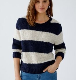 Oui Pullover 94307 Navy Creme