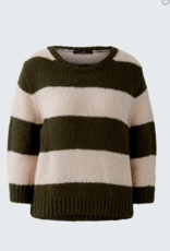 Oui Pullover 94307 Esmy Rose Groen Stripe