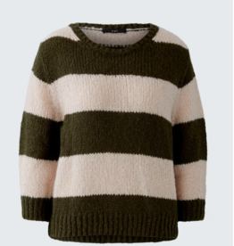 Oui Pullover 94307 Esmy Rose Groen Stripe