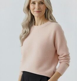 Oui Pullover 88295 R Hals Rose
