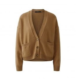 Oui Vest 86509 V Hals Camel