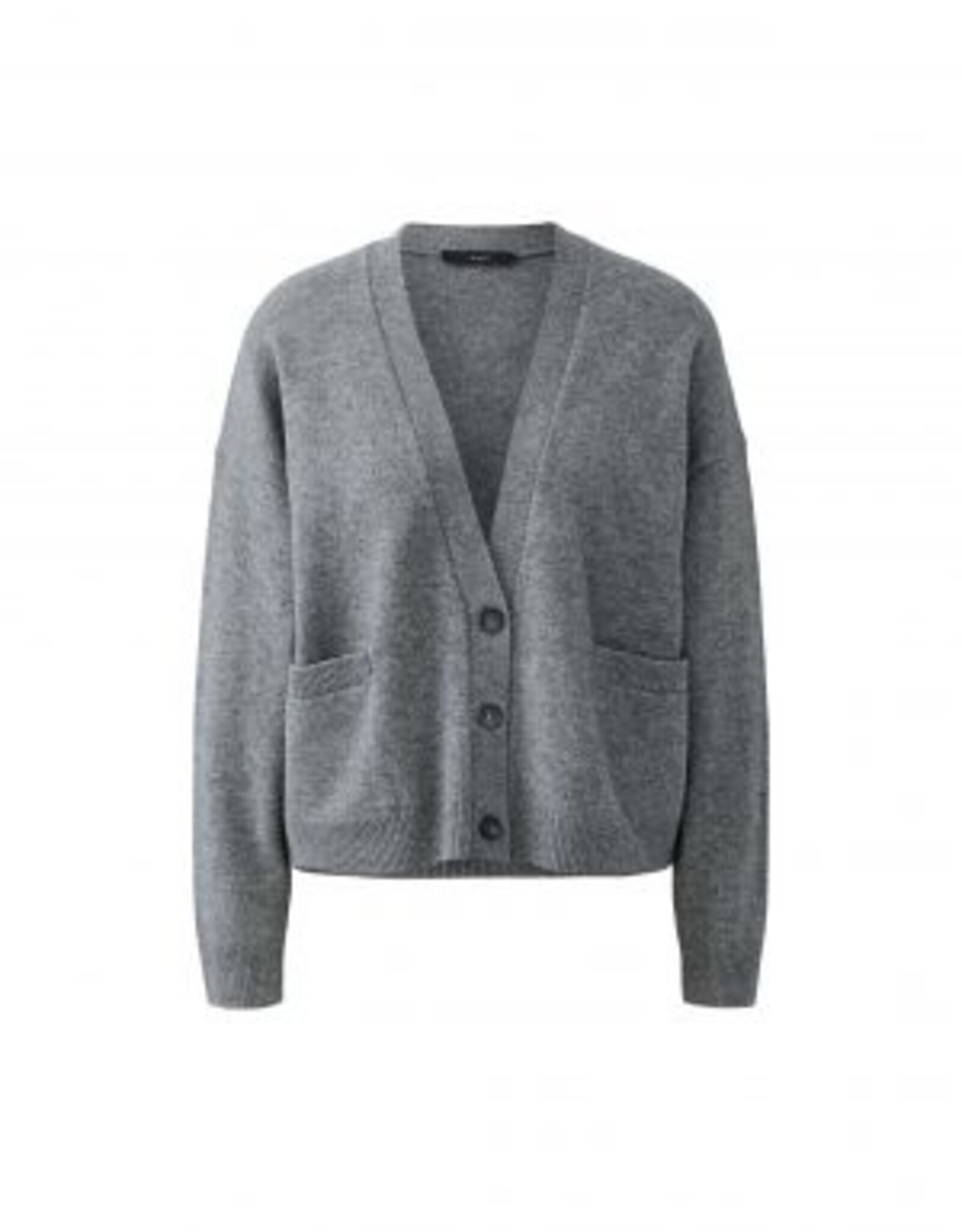 Oui Vest  86059 V Hals Grijs