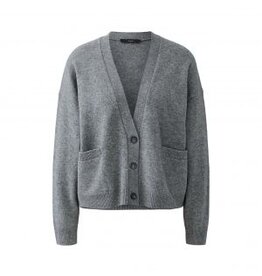 Oui Vest  86059 V Hals Grijs