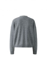 Oui Vest  86059 V Hals Grijs