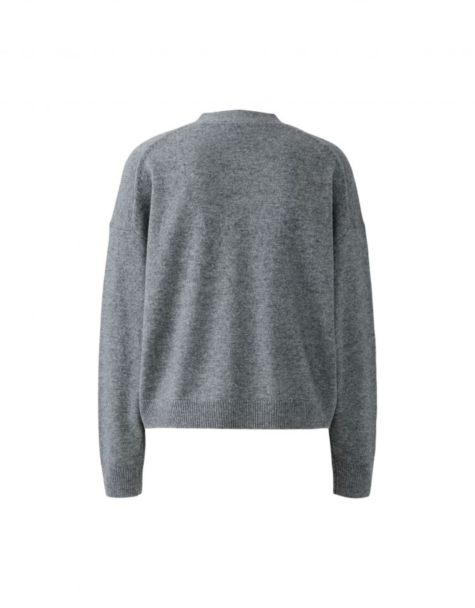 Oui Vest  86059 V Hals Grijs