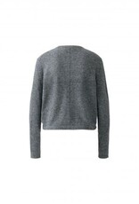 Oui Pullover 86044 Grijs R Hals met Strass