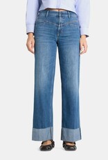 Cambio Jeans Antonia Wijd Model Omslag Mid Blue Splint