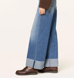 Cambio Jeans Antonia Wijd Model Omslag Mid Blue Splint