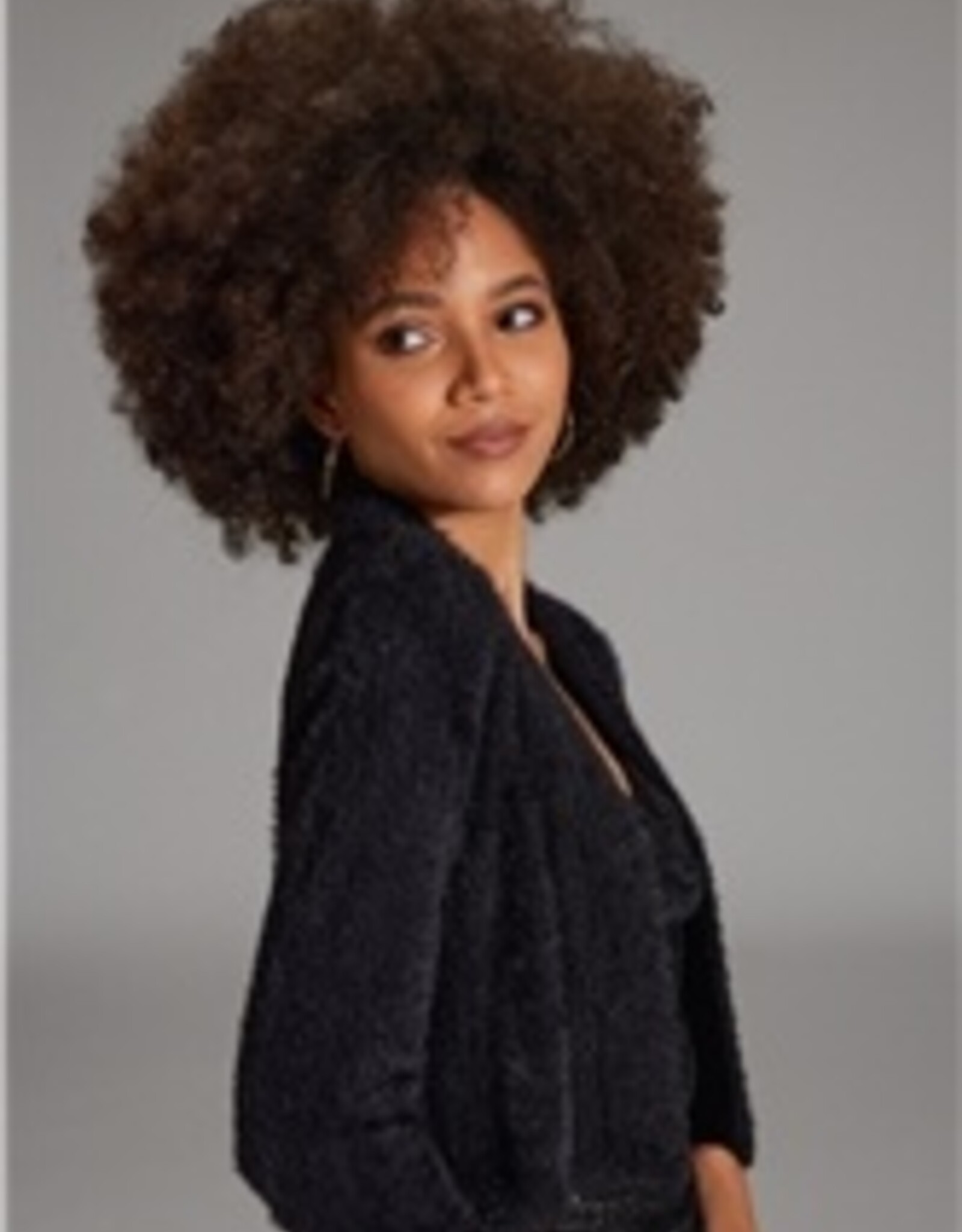 Swing Jersey Black  Fluffy Bolero