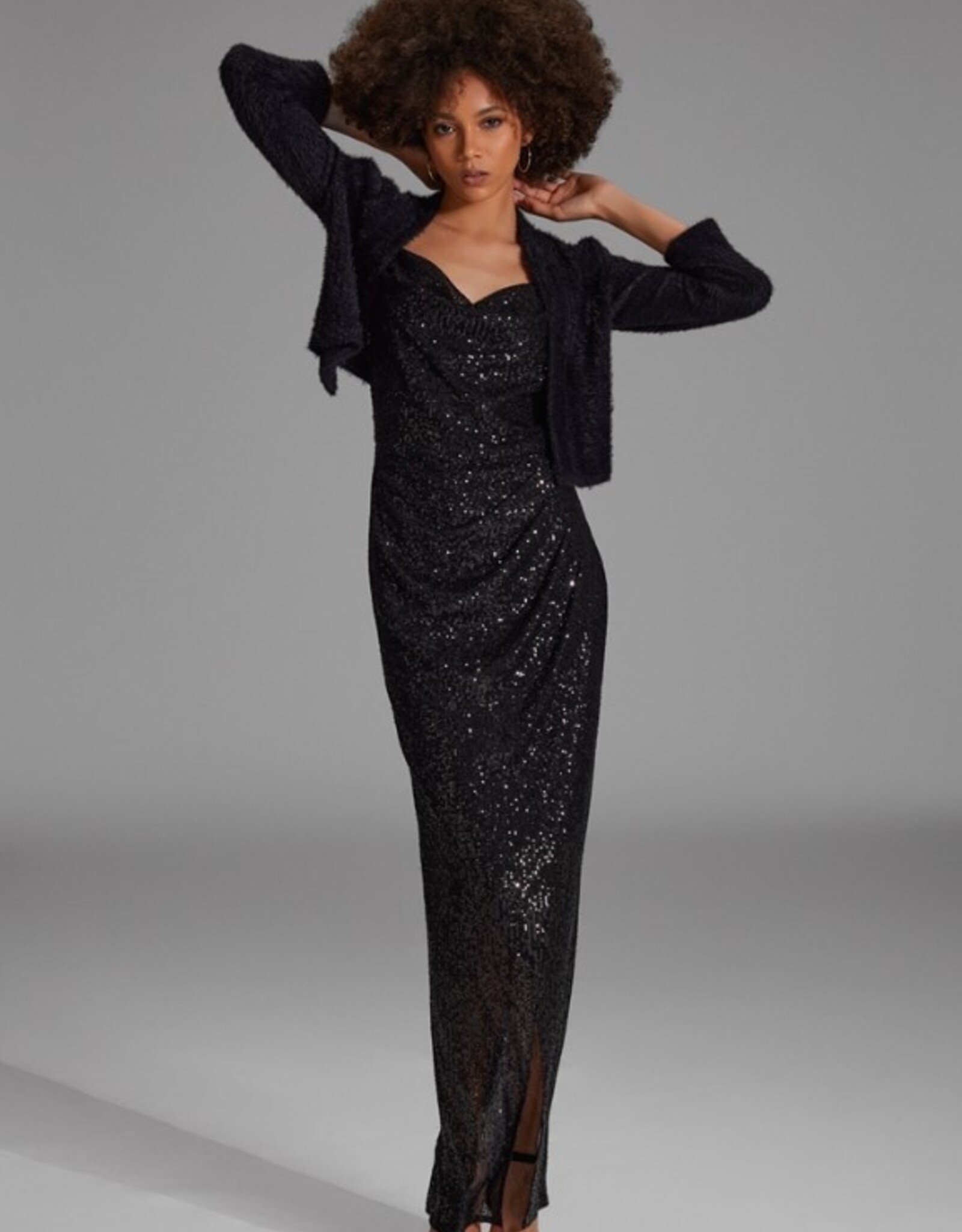 Swing Jersey Black  Fluffy Bolero