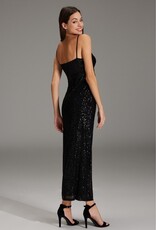 Swing Jurk Lang Pailletten Black