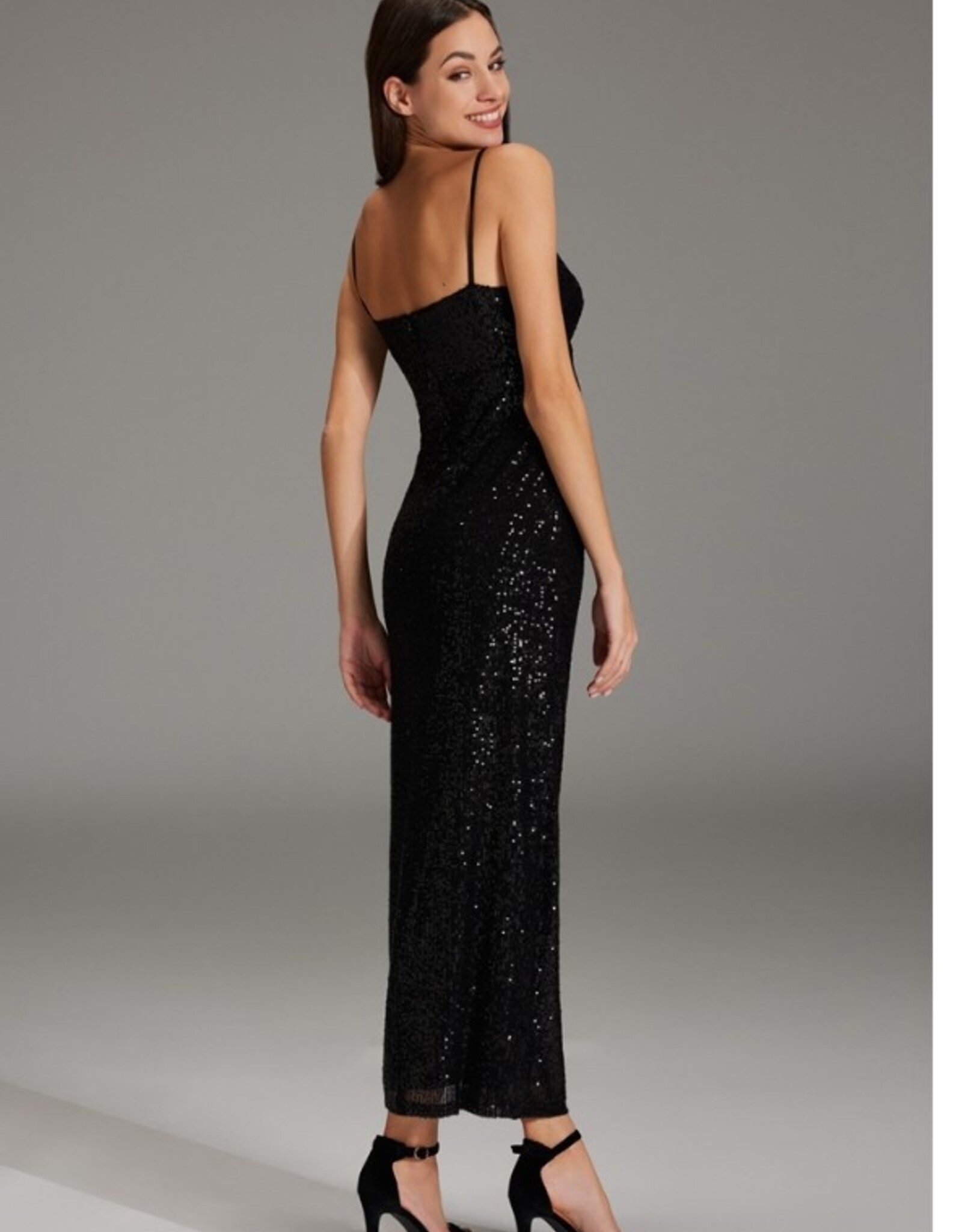 Swing Jurk Lang Pailletten Black